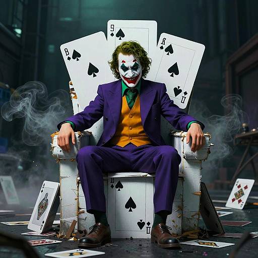 Pepe Joker on Card Throne