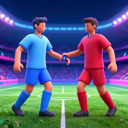 Abstract Soccer Legends Rivalry Art