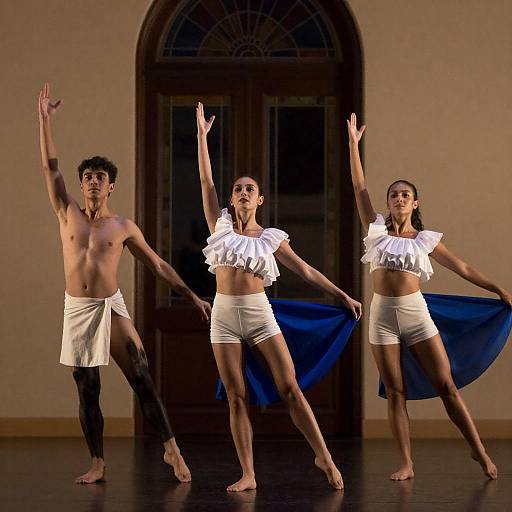 Dynamic Dance Performance with Colorful Elements