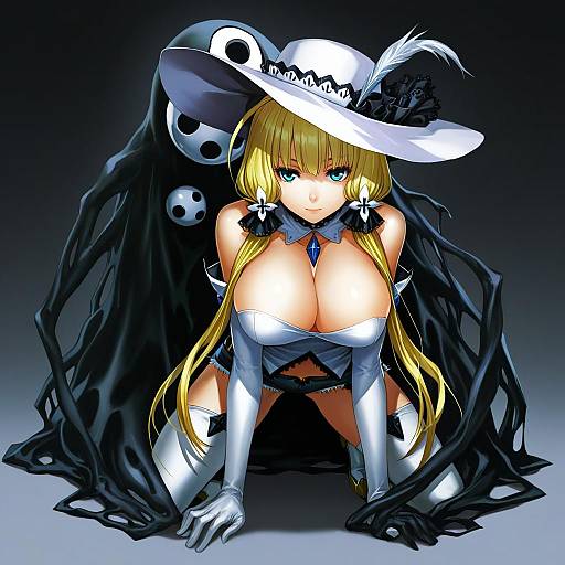 Illustration of Arakune, blazblue in the style of Infukun