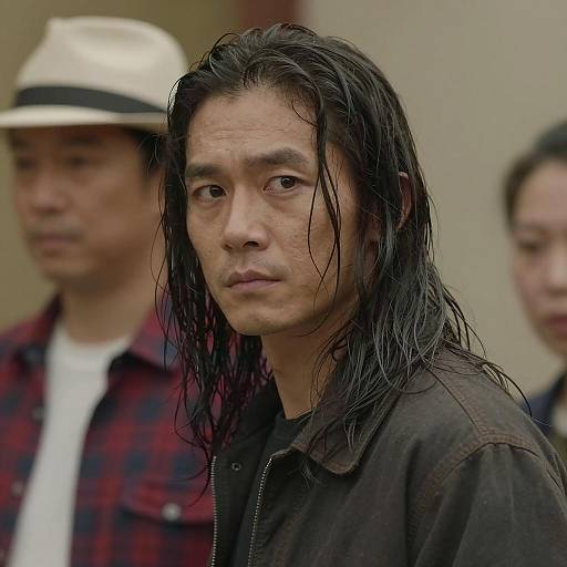 Two Men Indoors with Blurred Background