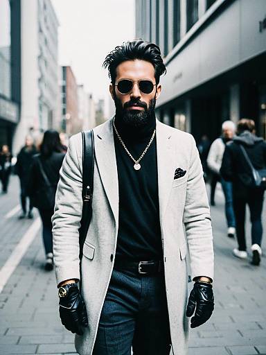 Candid Urban Man in Modern Fashion