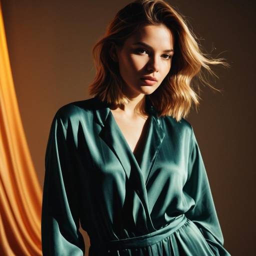 Fashion Model with Face-Framing Layers Hairstyle