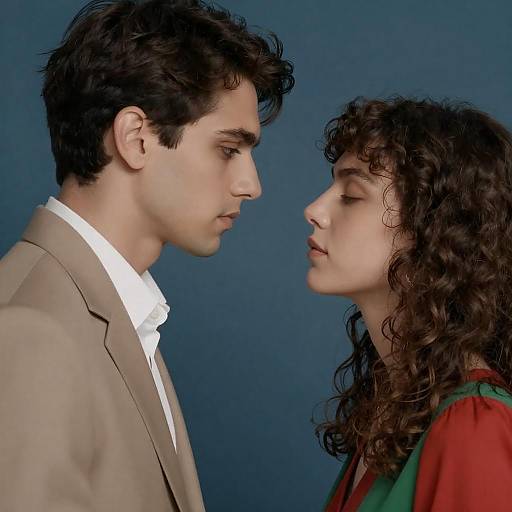 Intimate Profile Portrait of Couple