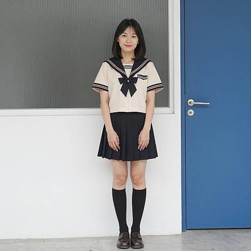 Charming Asian Woman in Stylish Outfit