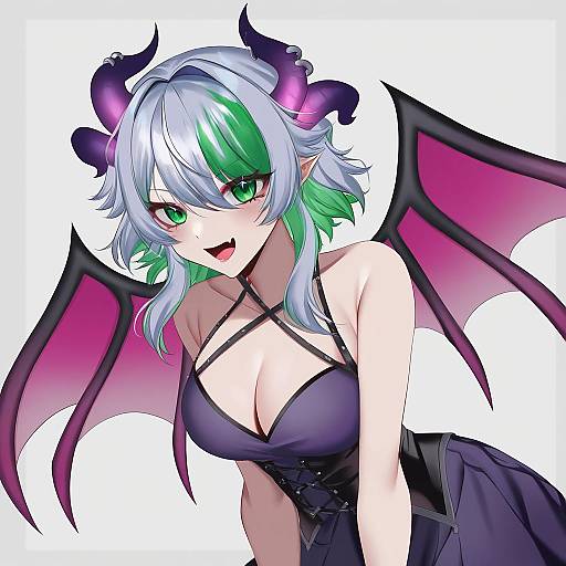 Illustration of Apricot the lich, vshojo in the style of Shisei (kyuushoku banchou)