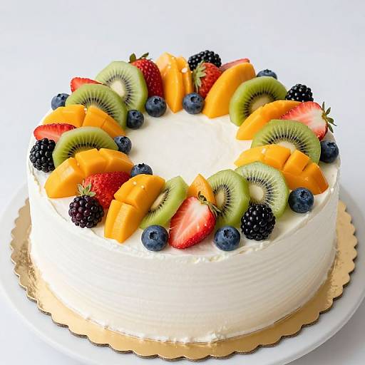 Vibrant Fruit-Topped Wedding Cake