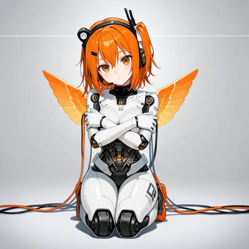 Android Girl with Mechanical Aesthetics