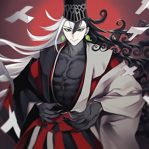 Illustration of Ashiya douman (third ascension) (fate), fate/grand order in the style of Koshika rina