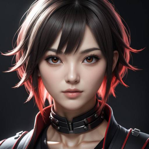Striking Semi-Realistic Anime Portrait