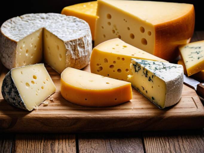 Cheese Variety Cutting Board Wallpaper