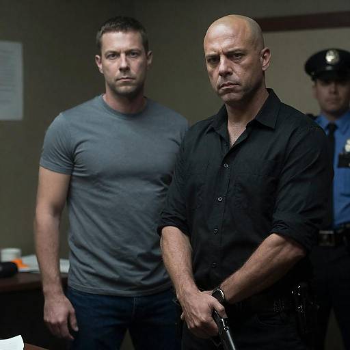 Dim Room Standoff with Two Men