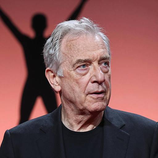 Elderly Man in Black Suit Portrait