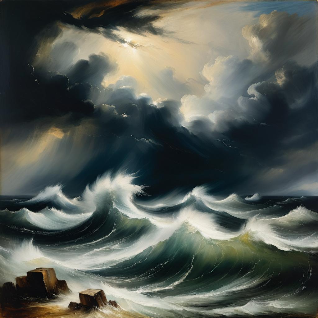 Stormy Sea in Turner’s Style