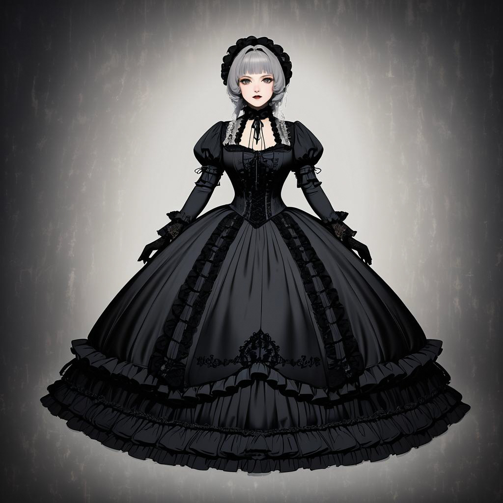 Elegant Victorian Gothic Fashion Portrait