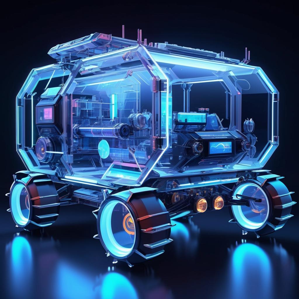 Transparent Futuristic Space Rover Design