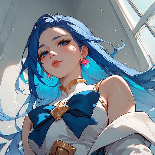 Magical Girl Undressing in Bathroom