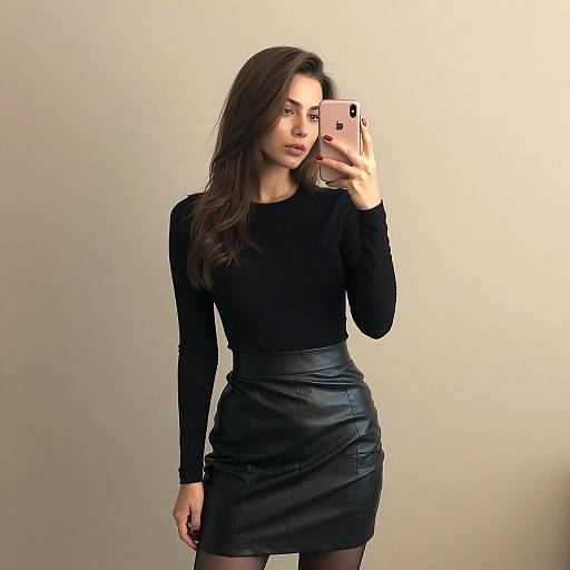 Chic Mirror Selfie of a Woman