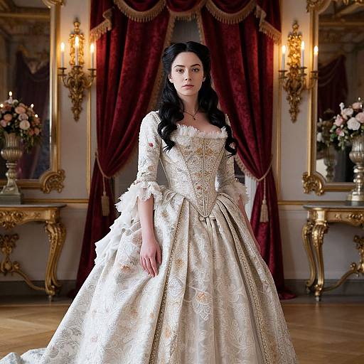 Marie Antoinette Dress in Ornate Mirror Hall