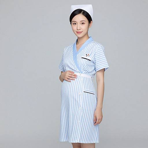 Pregnant Woman in Nursing Costume