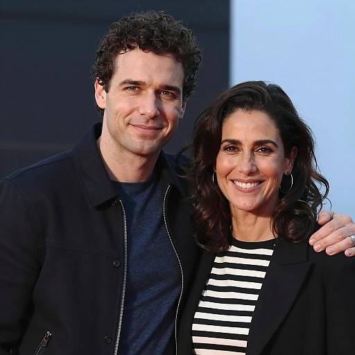 Couple Smiling in a Blurred Background