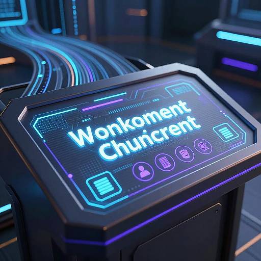 Futuristic Sci-Fi Holographic Interface