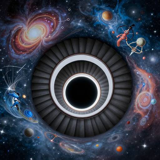 Cosmic Stairway Around Black Hole