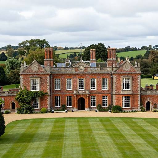 Majestic Brick Mansion with Lush Grounds