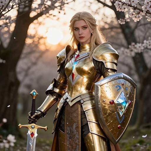 Majestic Warrior Princess at Dusk