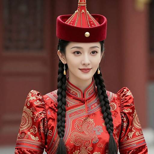 Elegant Female in Traditional Chinese Dress