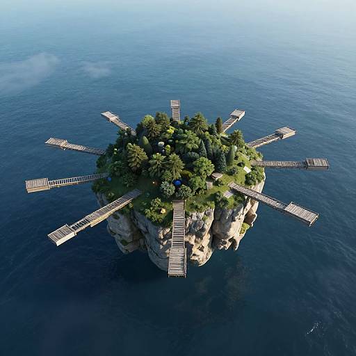 Island of Floating Doors in Space-Time