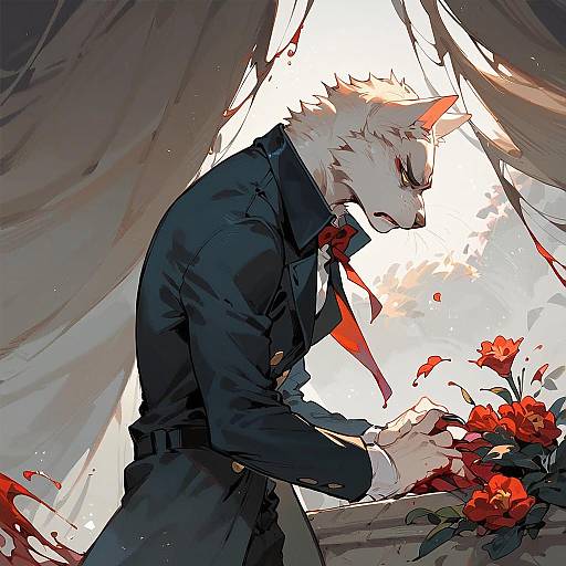 Glaring Detective Cat Anthro Comic Cover