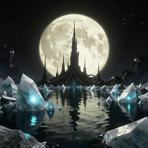 Futuristic Alien Ice Landscape