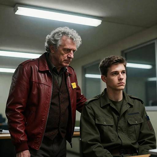 Dynamic Duo in a Dimly Lit Room