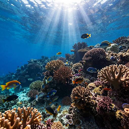 Vibrant Underwater Coral Reef Scene