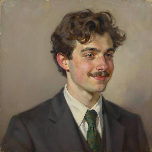 Realistic Oil Painting of a Young Man