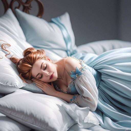 Enchanting Fairy Relaxing on Pillows