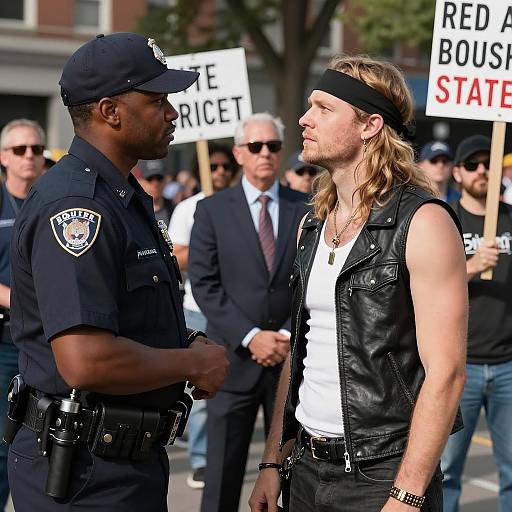 Confrontation at Protest: A Powerful Scene