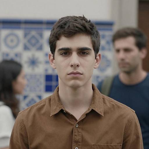 Focused Portrait in Colorful Setting