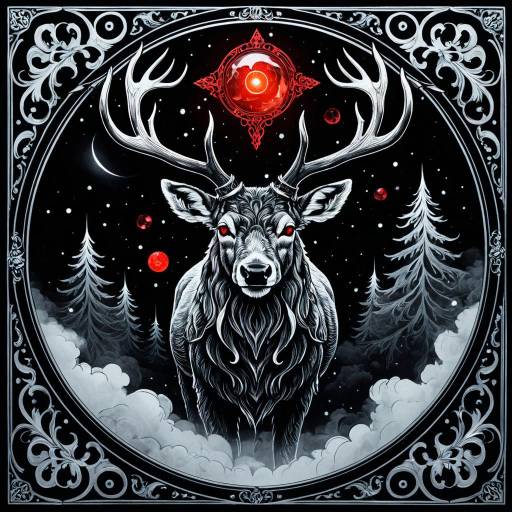Mystical Antigravity Stag Tarot Card