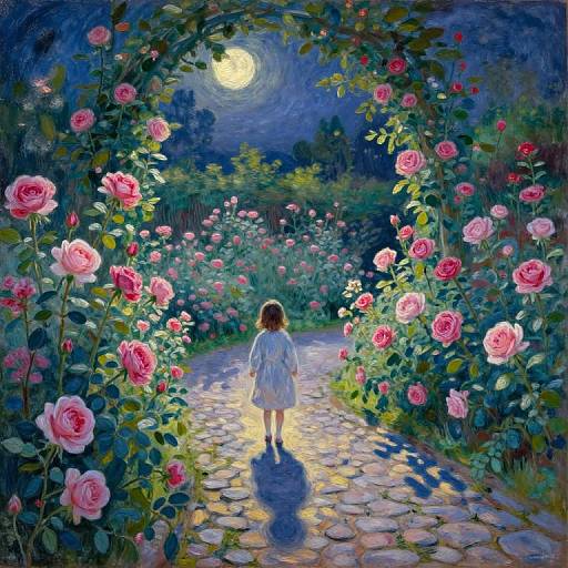 Moonlit Garden: Monet Meets Gorey