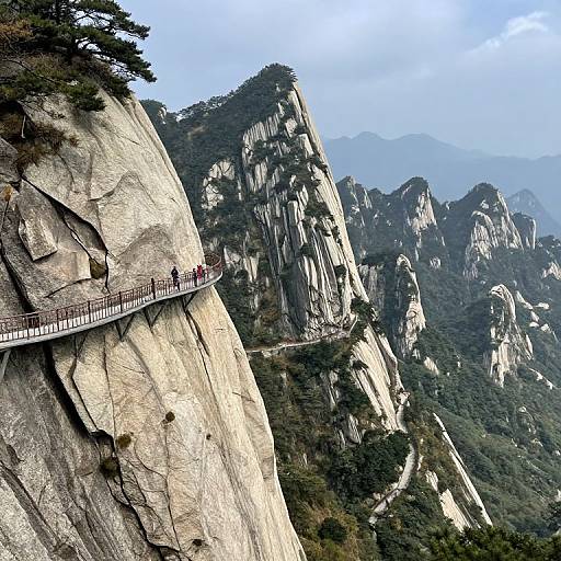 Surreal Mountain Path Defying Gravity