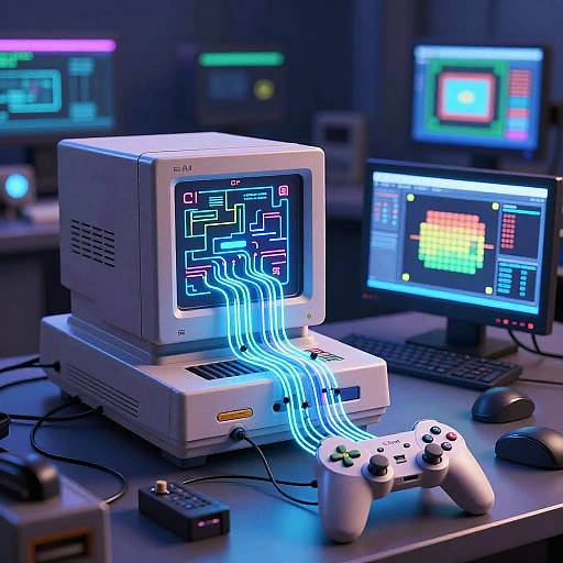 Retro PS2 AI Game Studio Visualization