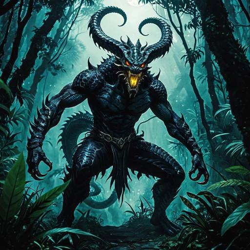 Cunning Serpent Demon in Jungle Ambush