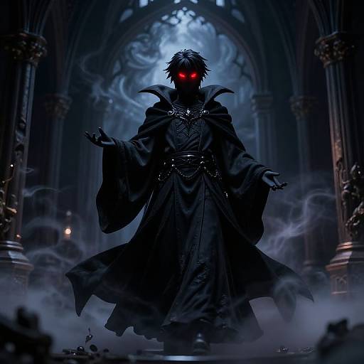 Black Sorcerer Emerging from Portal