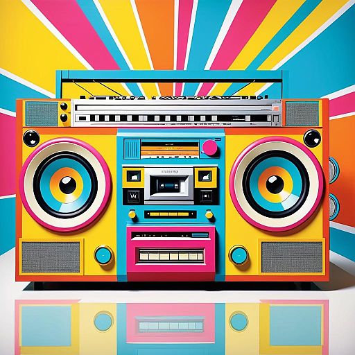 Vibrant 1970s Pop Art Mural Design