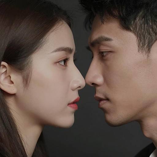 Intimate Close-Up of Couple's Connection