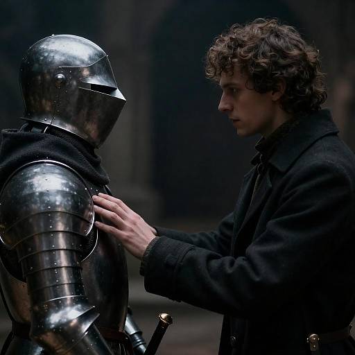 Moody Encounter in Medieval Shadows