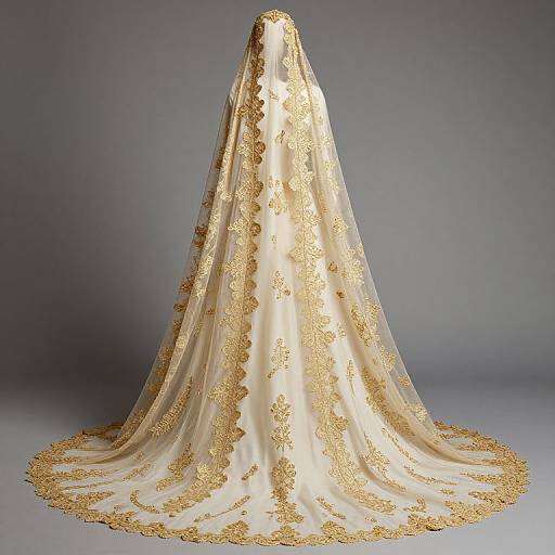 Gold Lace Cathedral Mantilla Veil