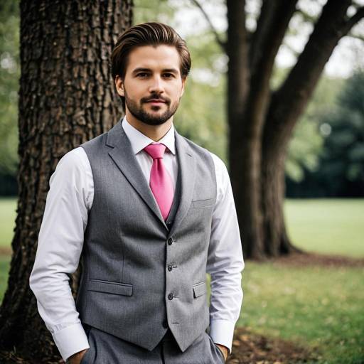 Stylish Groom in Formal Attire Outdoors